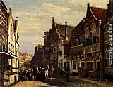 Cornelis Springer De Wijdstraat Te Oudewater Bij Zomer painting